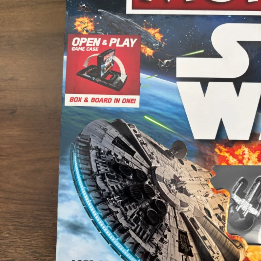 NEW! STAR WARS Monopoly DISNEY Edition Open & Play Case Box 2015 Hasbro Game